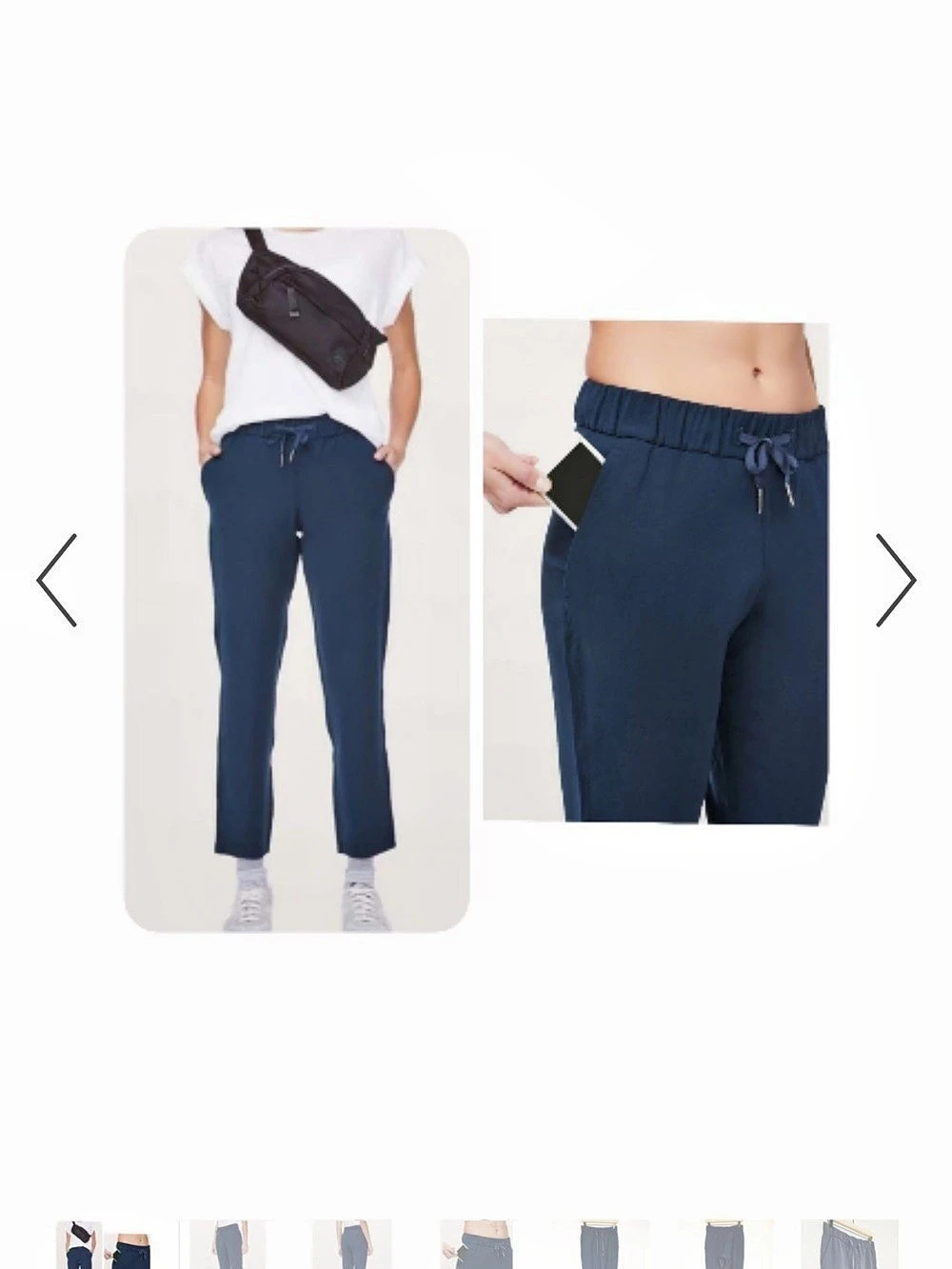 NWOT Lululemon On The Fly Pants Navy Blur Sz 10 M/L
